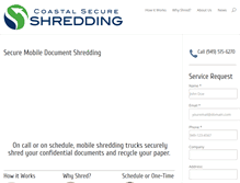 Tablet Screenshot of coastalshred.com